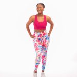 Extra-High-Waisted Floral Print Leggings + Medium-Support Racerback Sports Bra
