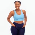 Blue 8-Inch Biker Shorts Set