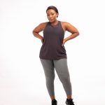 Mesh Paneled 7/8 Leggings W/ Mesh Racerback Tank Top