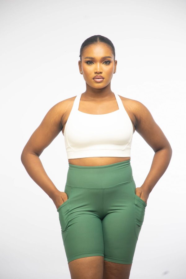 High-Waisted Biker Shorts + High Support Sports Bra